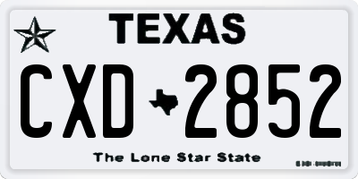 TX license plate CXD2852