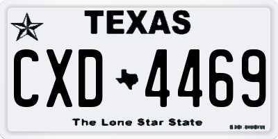 TX license plate CXD4469