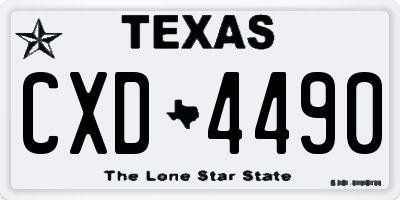 TX license plate CXD4490