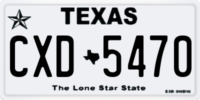 TX license plate CXD5470