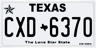 TX license plate CXD6370