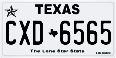 TX license plate CXD6565