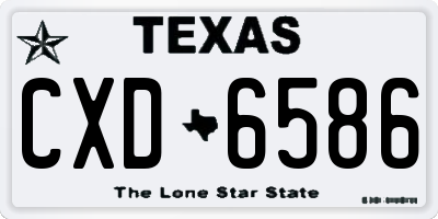 TX license plate CXD6586