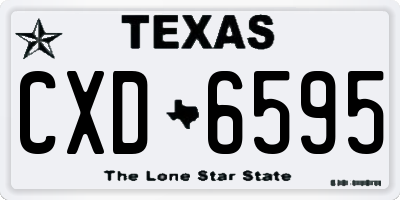 TX license plate CXD6595