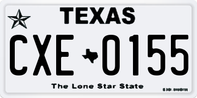 TX license plate CXE0155