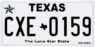 TX license plate CXE0159