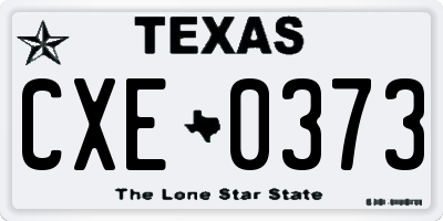 TX license plate CXE0373