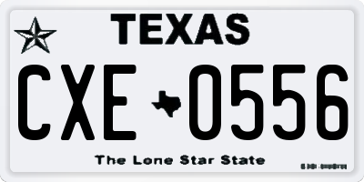 TX license plate CXE0556