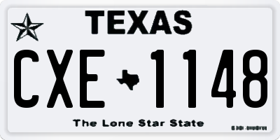TX license plate CXE1148