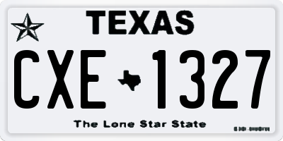 TX license plate CXE1327