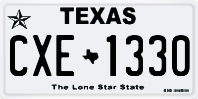 TX license plate CXE1330