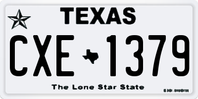 TX license plate CXE1379