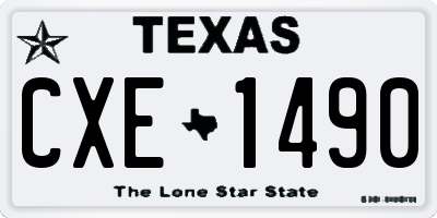 TX license plate CXE1490