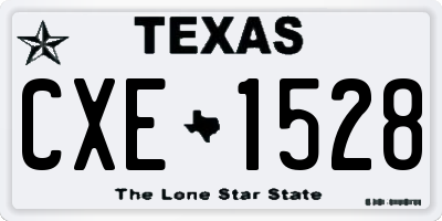 TX license plate CXE1528