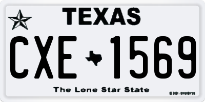 TX license plate CXE1569