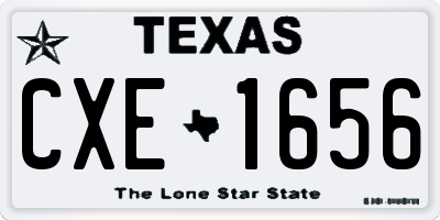 TX license plate CXE1656