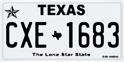 TX license plate CXE1683