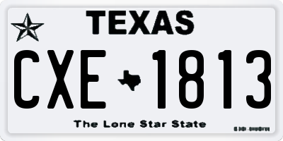 TX license plate CXE1813