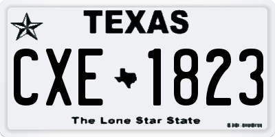 TX license plate CXE1823