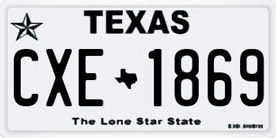 TX license plate CXE1869