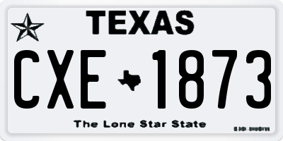 TX license plate CXE1873