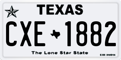 TX license plate CXE1882