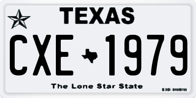 TX license plate CXE1979