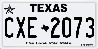 TX license plate CXE2073