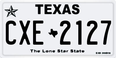TX license plate CXE2127