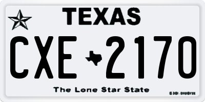 TX license plate CXE2170