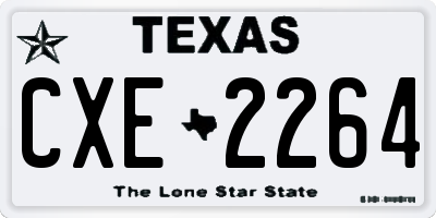 TX license plate CXE2264