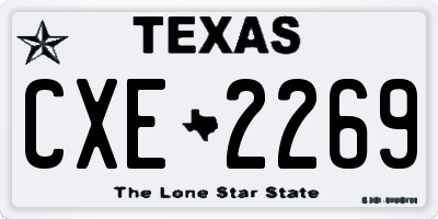 TX license plate CXE2269