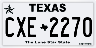 TX license plate CXE2270