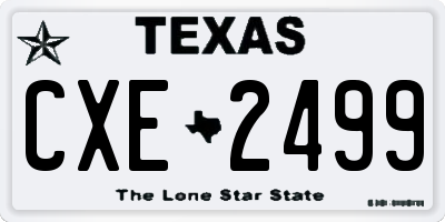 TX license plate CXE2499