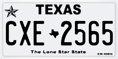 TX license plate CXE2565
