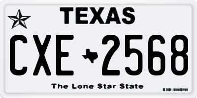 TX license plate CXE2568
