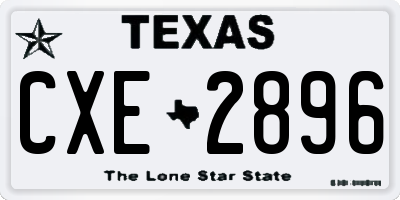 TX license plate CXE2896