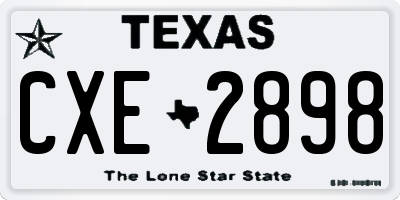 TX license plate CXE2898