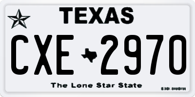 TX license plate CXE2970
