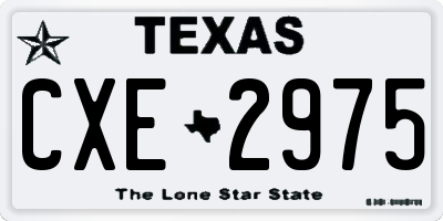 TX license plate CXE2975