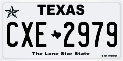 TX license plate CXE2979