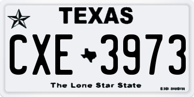 TX license plate CXE3973