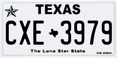 TX license plate CXE3979