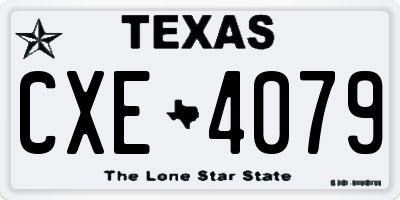 TX license plate CXE4079