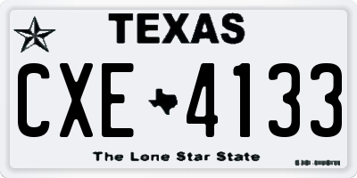 TX license plate CXE4133