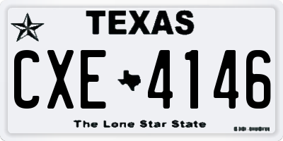 TX license plate CXE4146