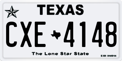 TX license plate CXE4148