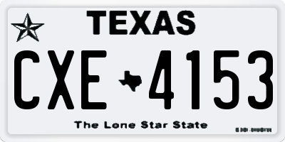 TX license plate CXE4153