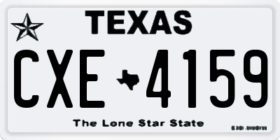 TX license plate CXE4159