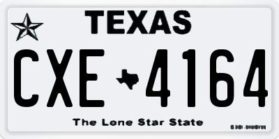 TX license plate CXE4164